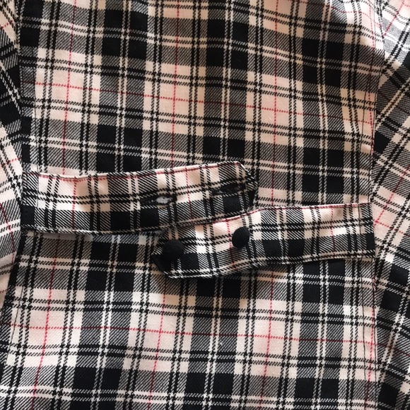 Vintage California Girl Black, Red, White Pleated Plaid Romper Size 13/14 (MED)? - Picture 10 of 13